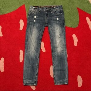 Rock Revival - Vintage 2000s Womens Alivia Ankle Skinny Blue Jeans